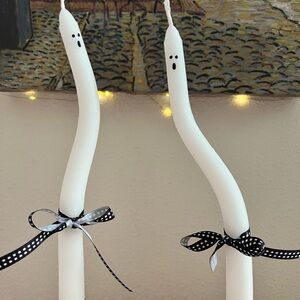 Halloween Ghost Taper Candles (a set)